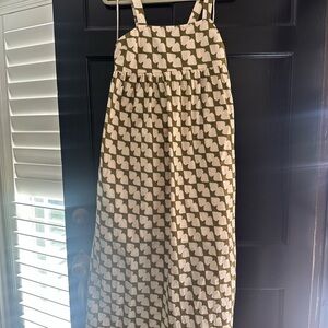 Melrose and Market Olive Green and Cream Patterned Sundress
